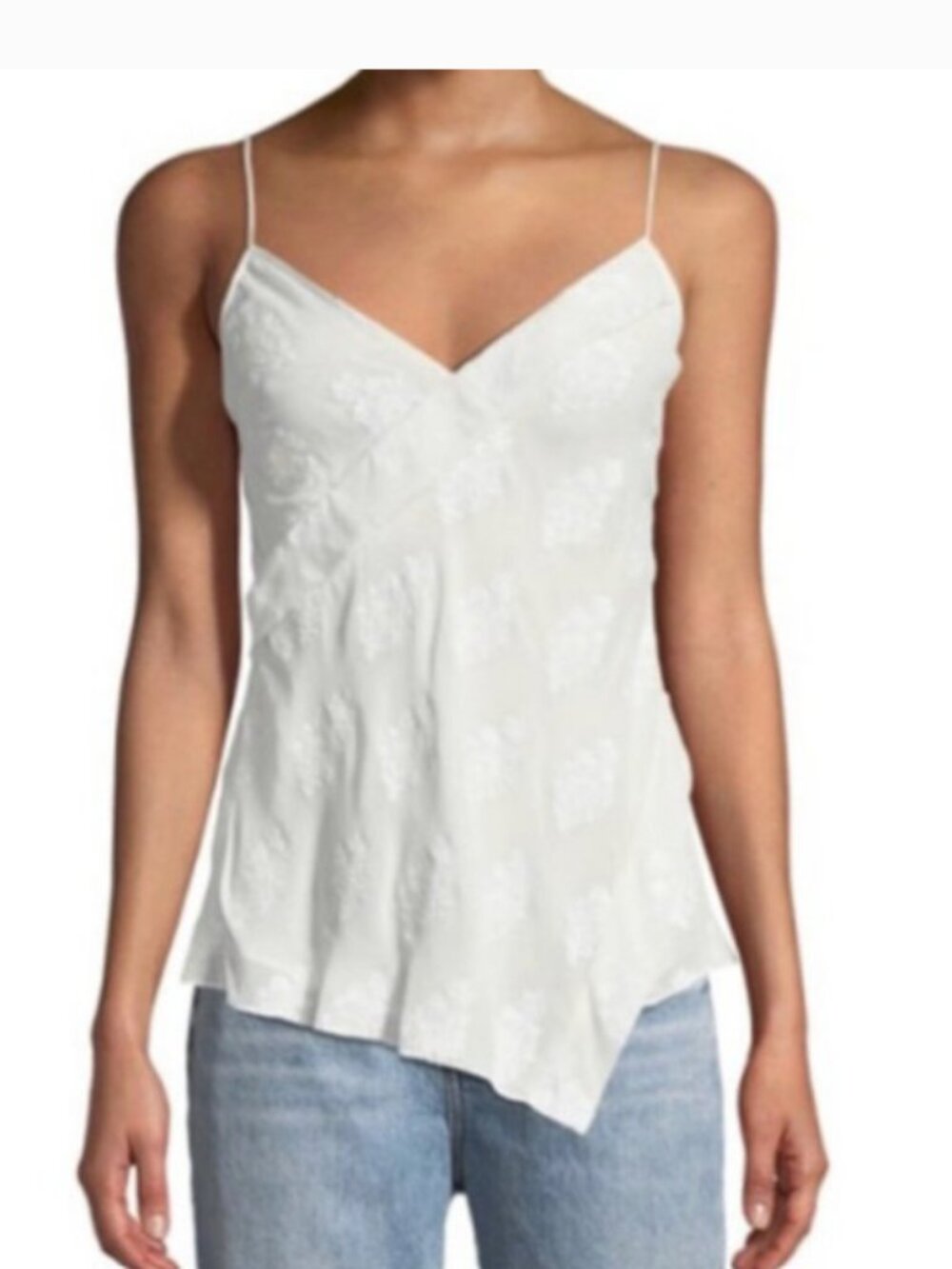 Theory C2 Co Silk Blend Crossover Camisole Tank Size Medium